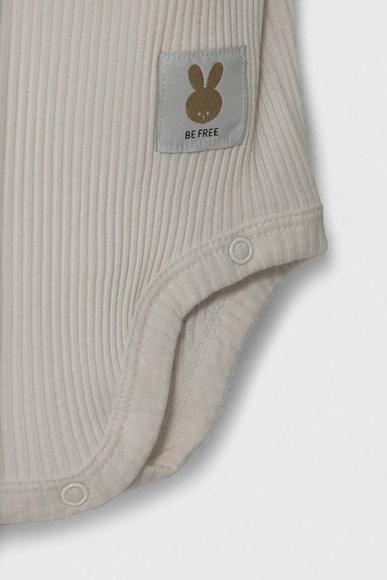 Djevojčice Pamučni bodi za bebe United Colors of Benetton 2-pack 3FMG0B00L.W.Seasonal bež