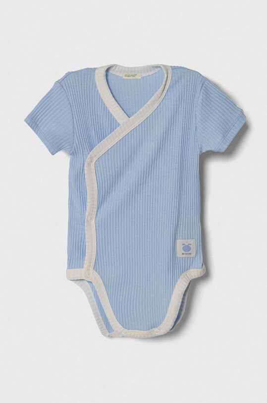 Детское боди из хлопка United Colors of Benetton 2 шт 3FMG0B00L.W.Seasonal голубой SS24