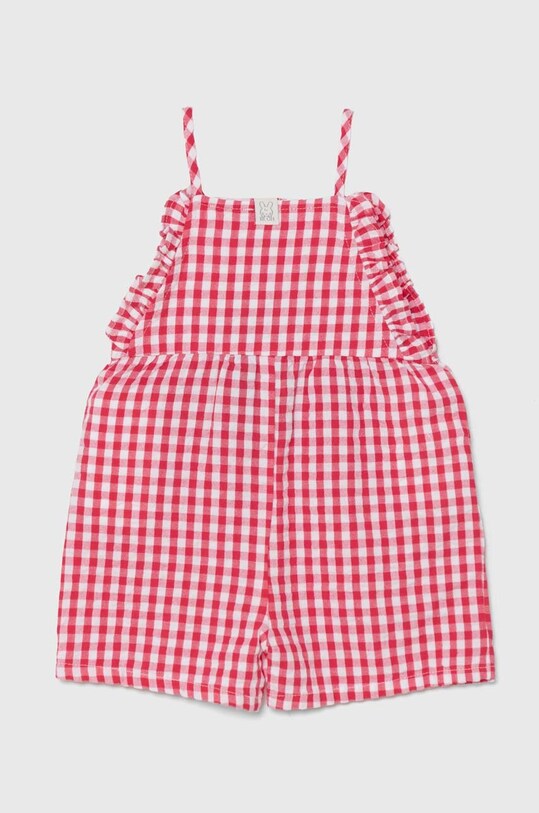 United Colors of Benetton rampers bawełniany niemowlęcy 4QKUAT00W.W.Seasonal czerwony SS24