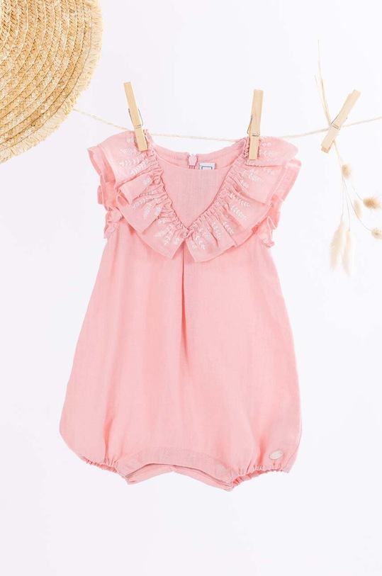 Tartine et Chocolat rampers lniany niemowlęcy TY33031.60.74 pomarańczowy