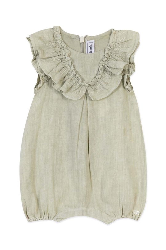 Детский льняной ромпер Tartine et Chocolat бирюзовый TY33031.60.74