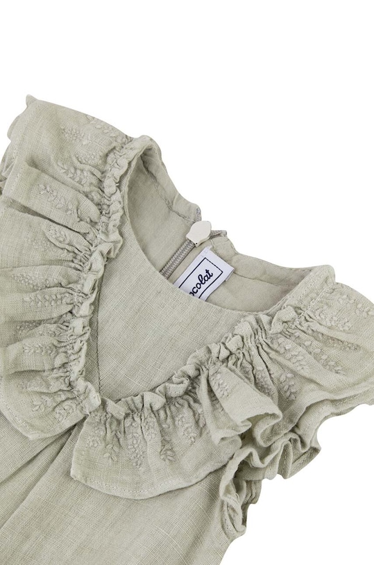 Девочка Детский льняной ромпер Tartine et Chocolat TY33031.60.74 бирюзовый