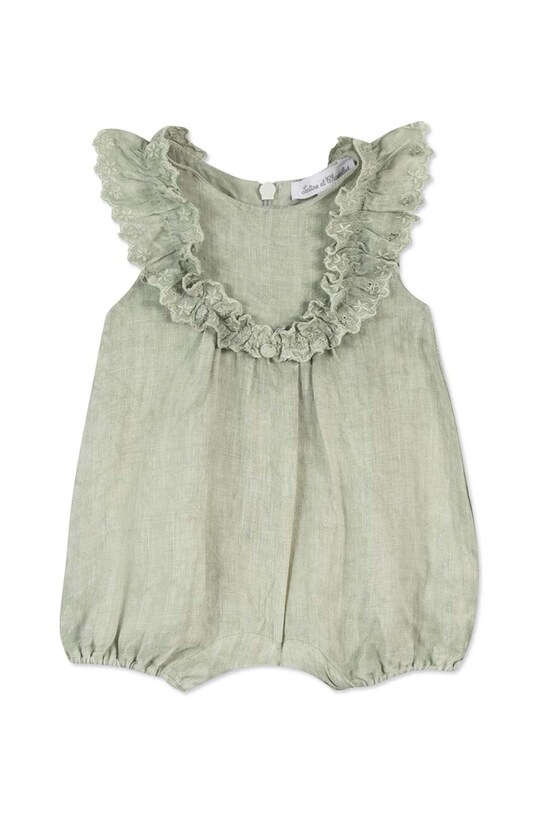 Детский льняной ромпер Tartine et Chocolat TY33030.80 зелёный SS24