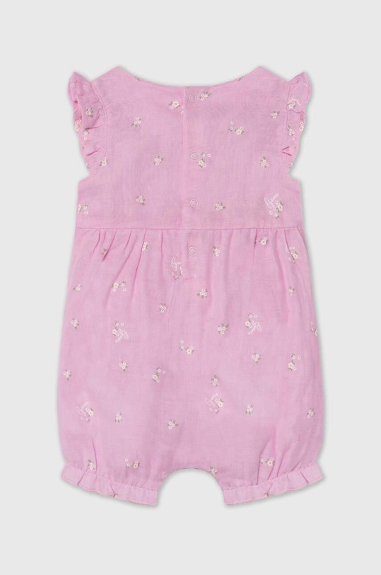 Guess rampers bawełniany niemowlęcy S4GG08.WG5H0.PPYH różowy SS24