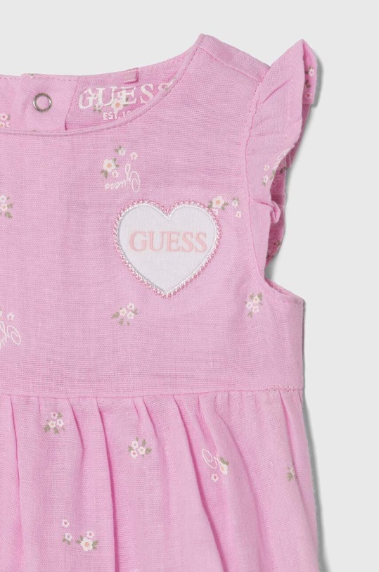 Dziewczynka Guess rampers bawełniany niemowlęcy S4GG08.WG5H0.PPYH różowy
