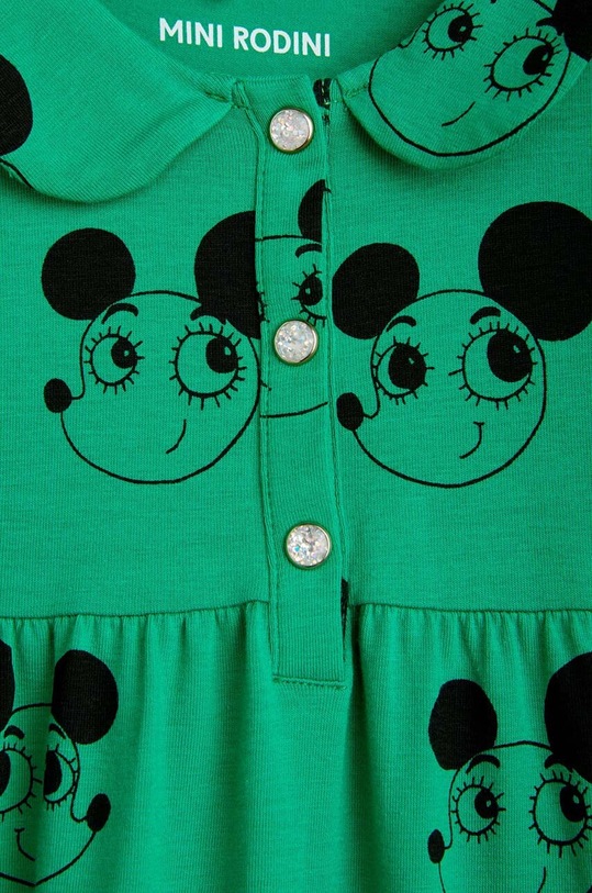 Mini Rodini rampers niemowlęcy zielony 2414010575