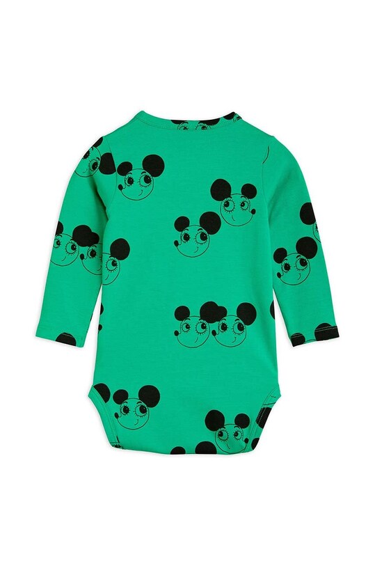 Mini Rodini body niemowlęce 2414010675 zielony SS24
