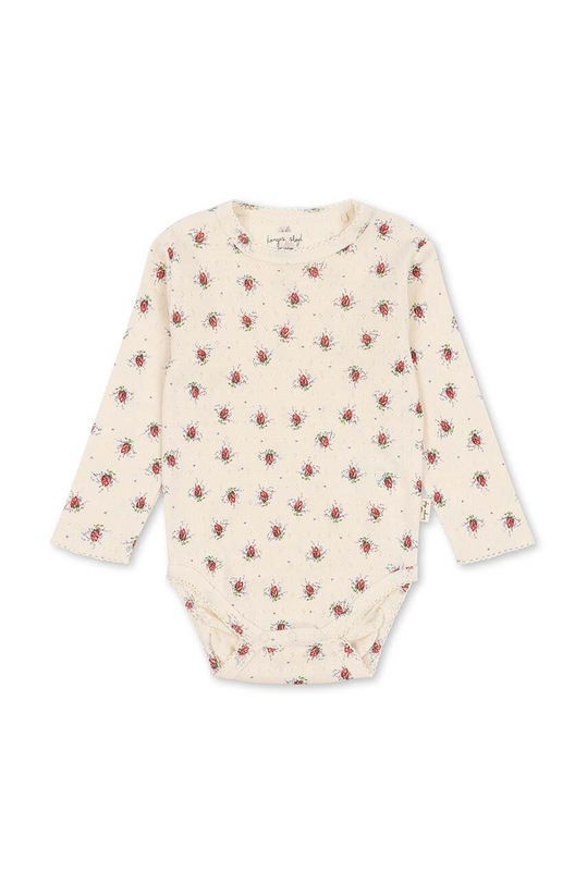 Konges Sløjd body din bumbac pentru bebelusi Produs pentru bebe bej KS100397