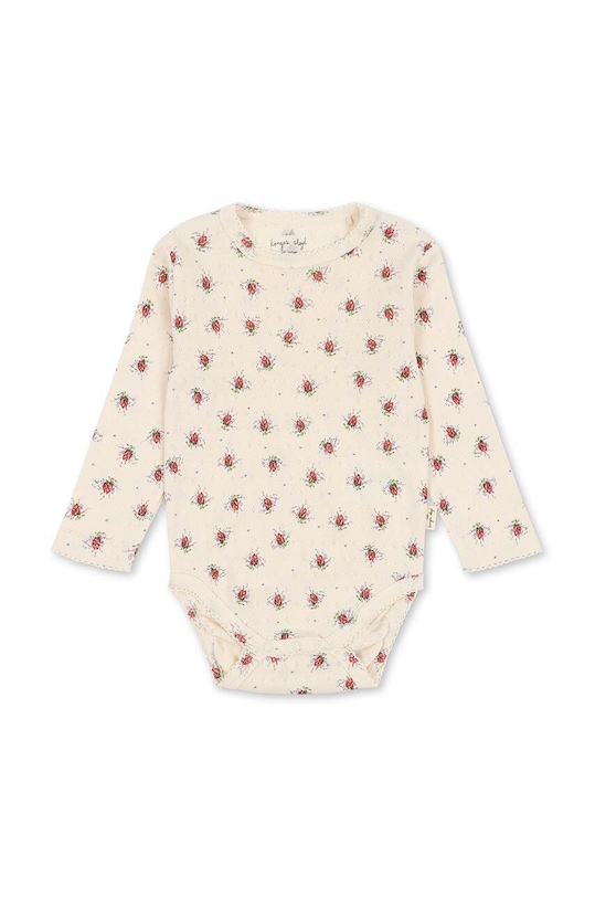 Konges Sløjd body din bumbac pentru bebelusi Produs pentru bebe bej KS100397