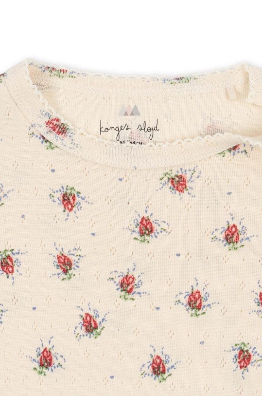 Băieți Konges Sløjd body din bumbac pentru bebelusi KS100397 bej