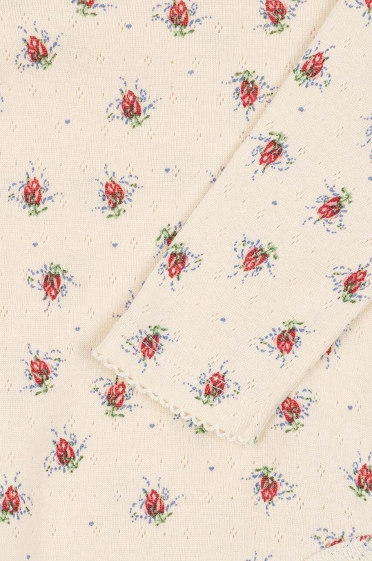 Konges Sløjd body din bumbac pentru bebelusi bej KS100397