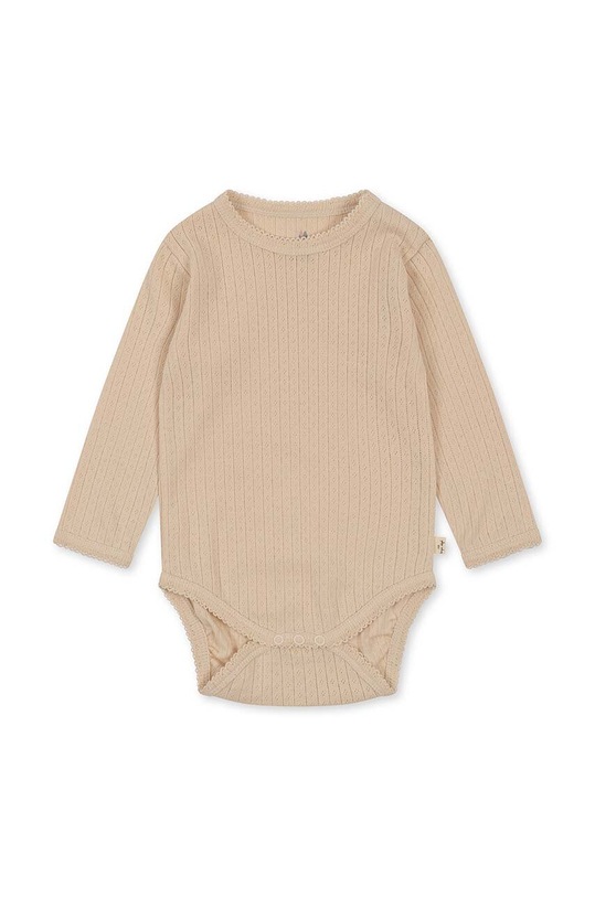 Konges Sløjd body bawełniane niemowlęce KS100398 beżowy SS24