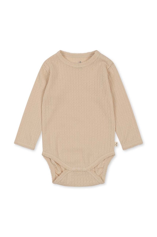Konges Sløjd body bawełniane niemowlęce KS100398 beżowy SS24