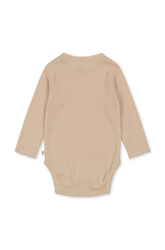 Chłopiec Konges Sløjd body bawełniane niemowlęce KS100398 beżowy