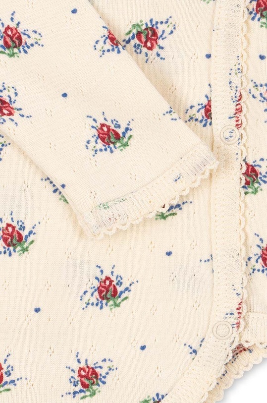 Konges Sløjd body din bumbac pentru bebelusi bej KS100399