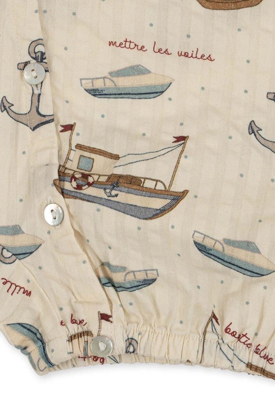 Konges Sløjd rampers bawełniany niemowlęcy beżowy KS100051