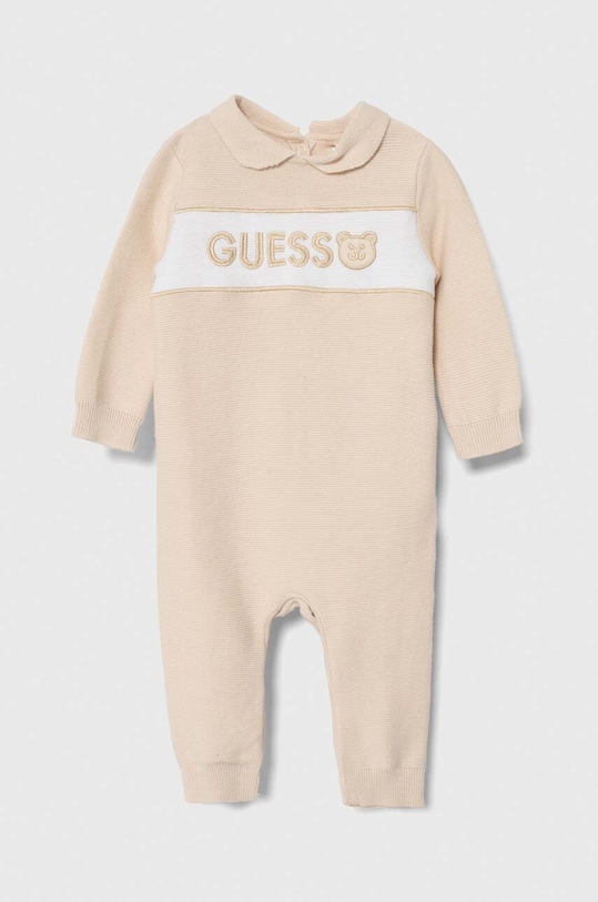 Guess pajacyk niemowlęcy bawełniany Gift Box beżowy H4RW04.Z2NN0.PPYH
