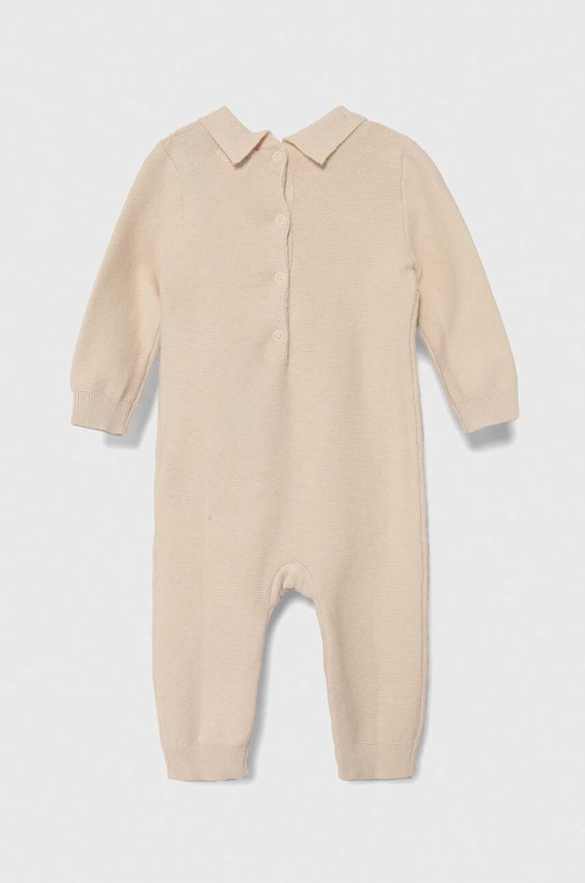 Guess pajacyk niemowlęcy bawełniany H4RW04.Z2NN0.PPYH beżowy SS24