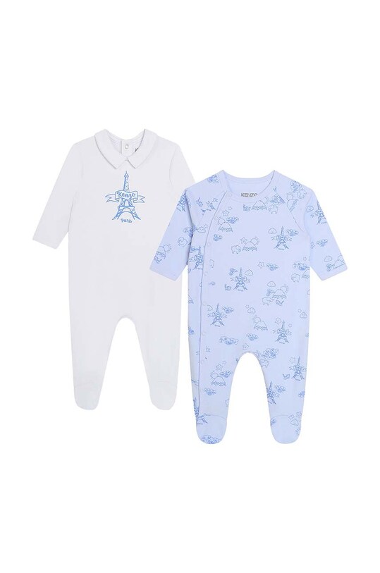 Bavlnené dupačky pre bábätká Kenzo Kids 2-pak 2-pak modrá K60074.