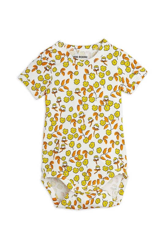 Mini Rodini body niemowlęce Flowers Produkt niemowlęcy żółty 2424010900