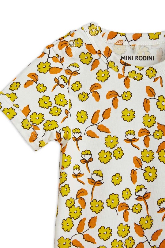 Chłopiec Mini Rodini body niemowlęce Flowers 2424010900 żółty