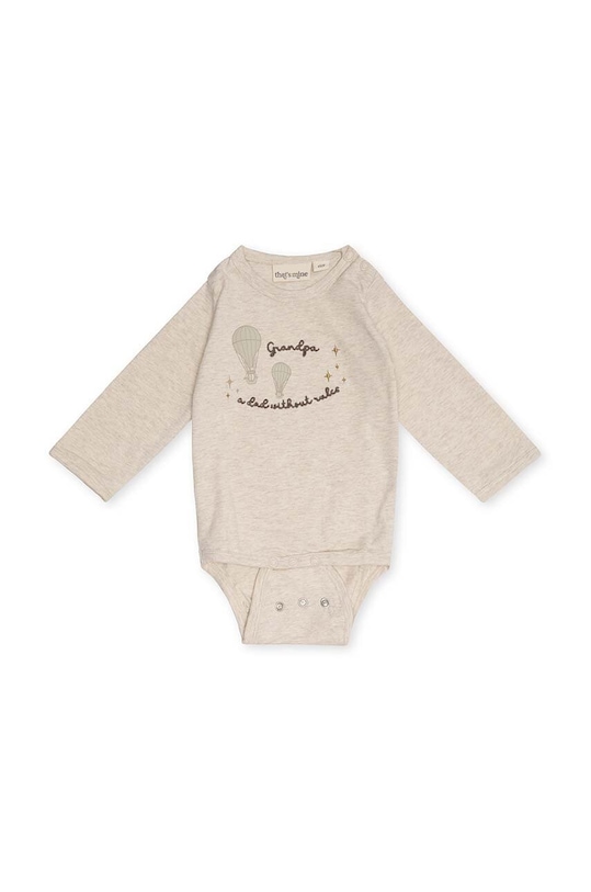 Дитяче бавовняне боді That's mine Bilie Для немовлят бежевий 070718