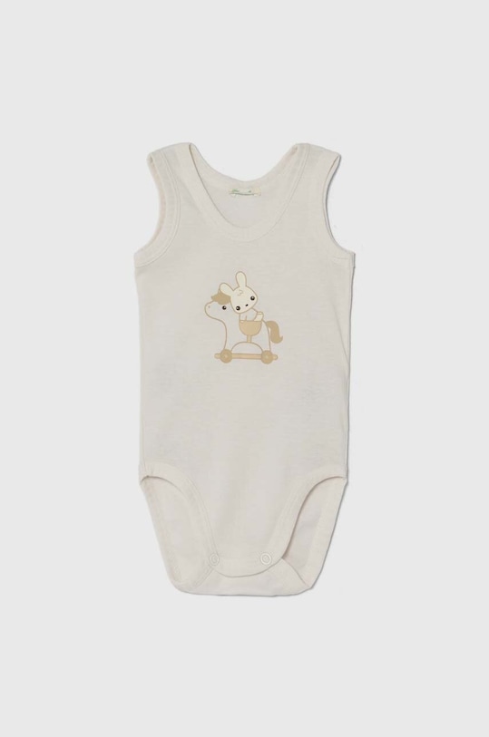 Βαμβακερά φορμάκια για μωρά United Colors of Benetton 2-pack 3GI70B00M.W.Seasonal μπεζ SS24