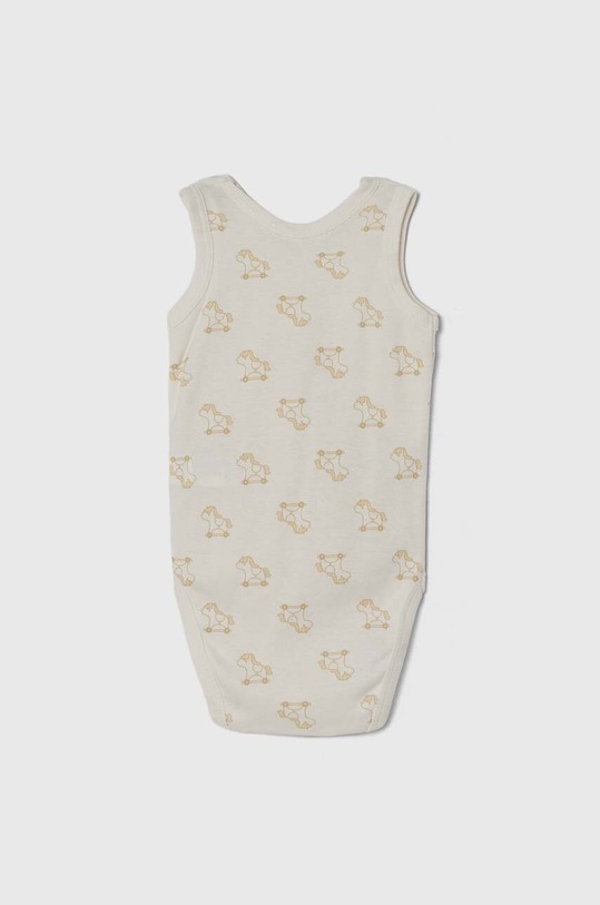 Pamučni bodi za bebe United Colors of Benetton 2-pack 3GI70B00M.W.Seasonal bež