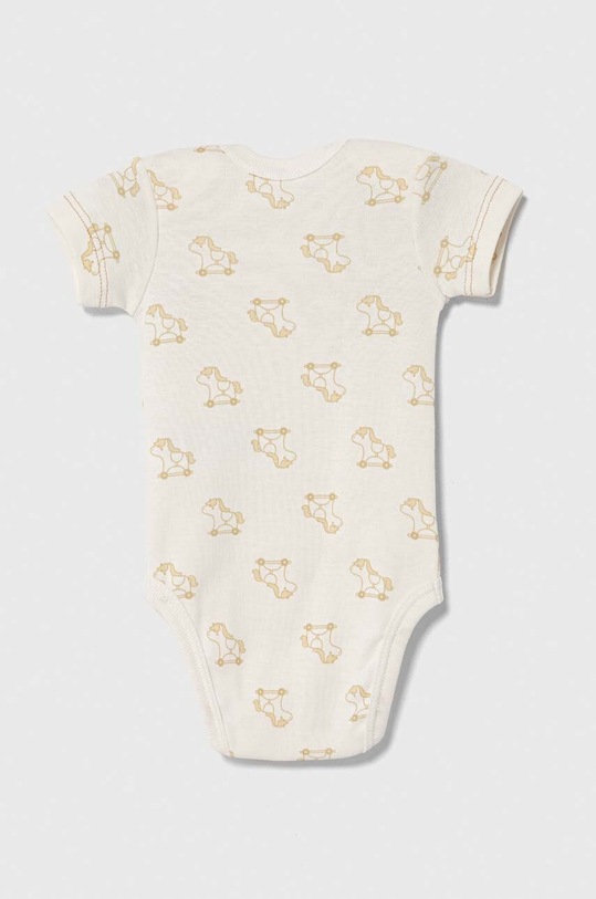 Pamučni bodi za bebe United Colors of Benetton 2-pack 3GI70B00N.W.Seasonal bež SS24