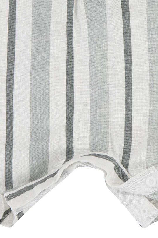 Levi's baba nadrág vászonkeverékből LVB STRIPE ROMPER & BUCKET HAT 6EK230 szürke