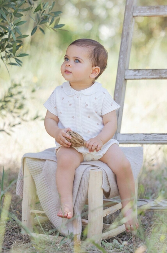 Tartine et Chocolat salopete bebelusi din bumbac bej TY33110.49.74