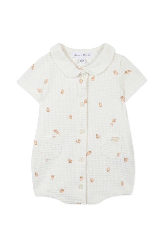 Tartine et Chocolat rampers bawełniany niemowlęcy TY33110.80 beżowy SS24