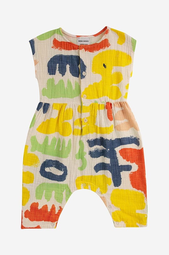 Дитячі бавовняні повзунки Bobo Choses 124AB095 жовтий SS24