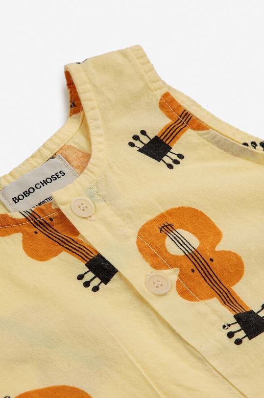 Detské bavlnené dupačky Bobo Choses 124AB092 žltá SS24