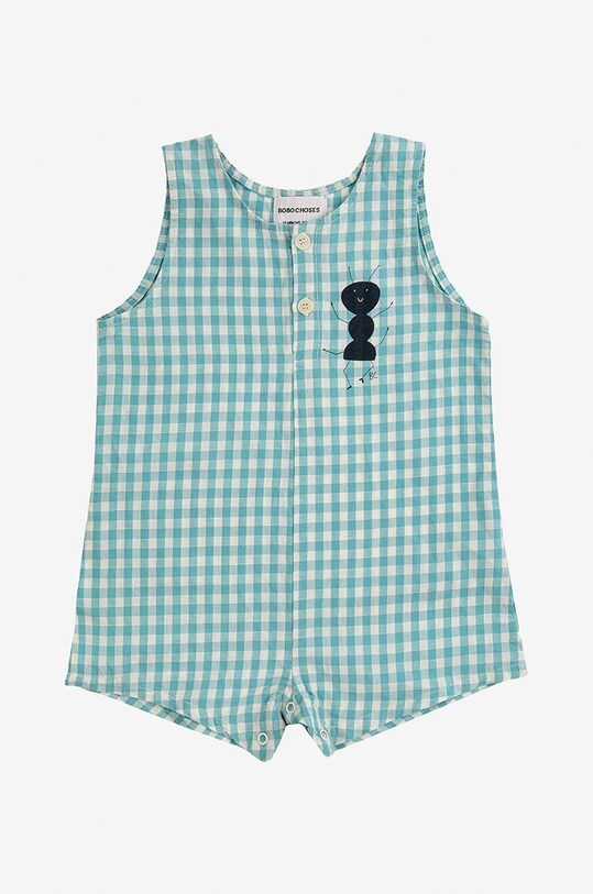 Bobo Choses salopete pentru copii din amestec de in 124AB091 albastru SS24