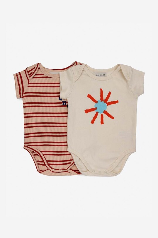 Bobo Choses body niemowlęce 2-pack Produkt niemowlęcy beżowy 124AB044