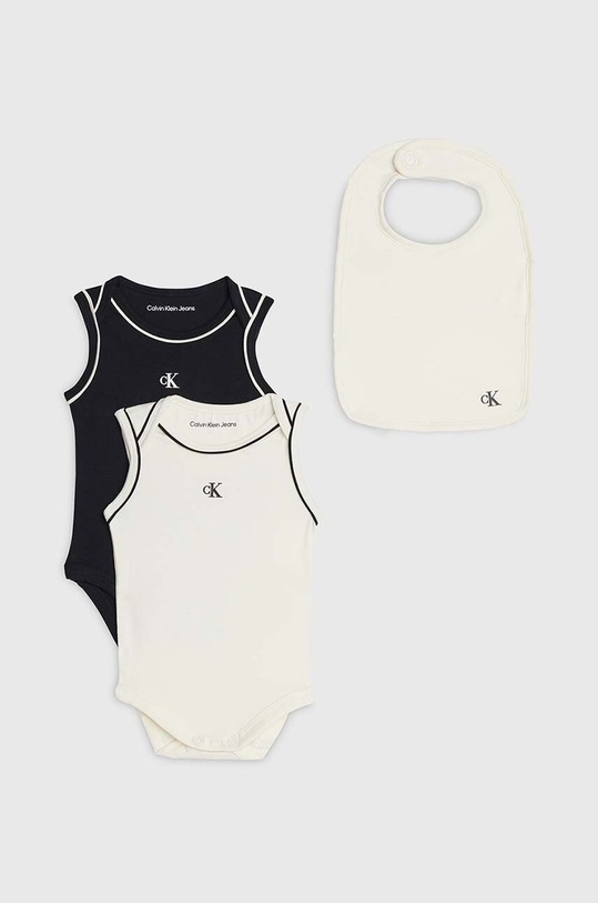 Kojenecký overal Calvin Klein Jeans 2-pack 2-pack béžová IN0IN00183.PPYH