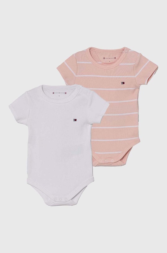 Bodi za bebe Tommy Hilfiger 2-pack Proizvod za bebe roza KN0KN01825.PPYH