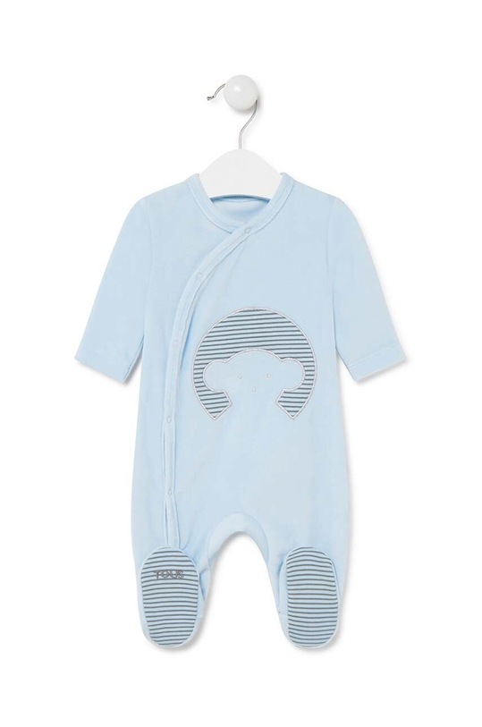 Tous rampers bawełniany niemowlęcy niebieski CLA.1502