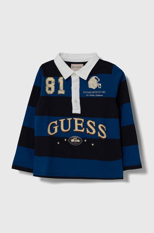 Guess longsleeve din bumbac pentru copii print albastru N4RP01.KC334.PPYH