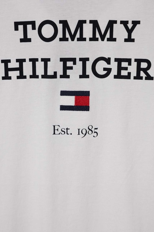 Chłopiec Tommy Hilfiger longsleeve bawełniany dziecięcy KB0KB08672.PPYH biały