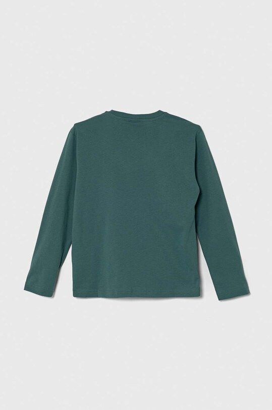 United Colors of Benetton longsleeve din bumbac pentru copii 3096C10HC.G.Seasonal turcoaz SS24