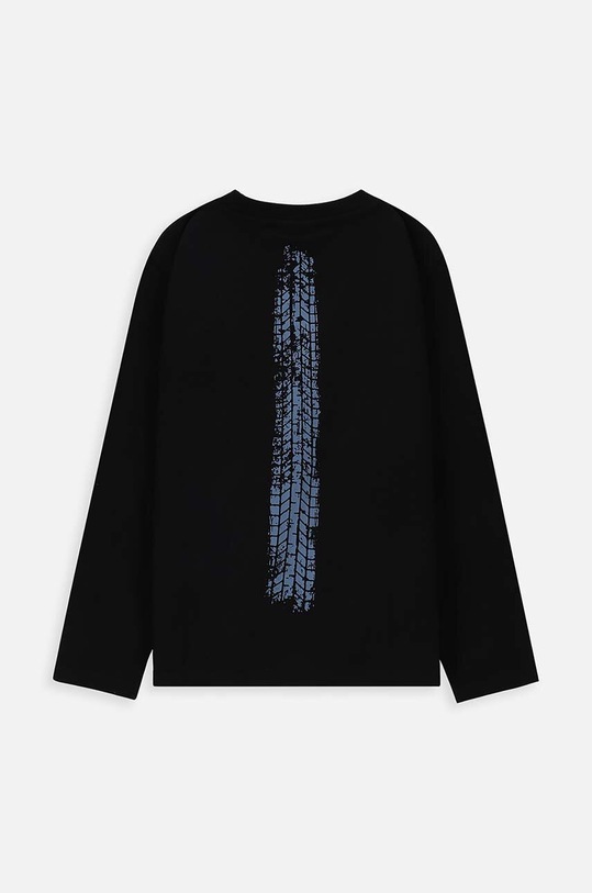 Coccodrillo longsleeve bawełniany dziecięcy WC4143102RAJ czarny SS24