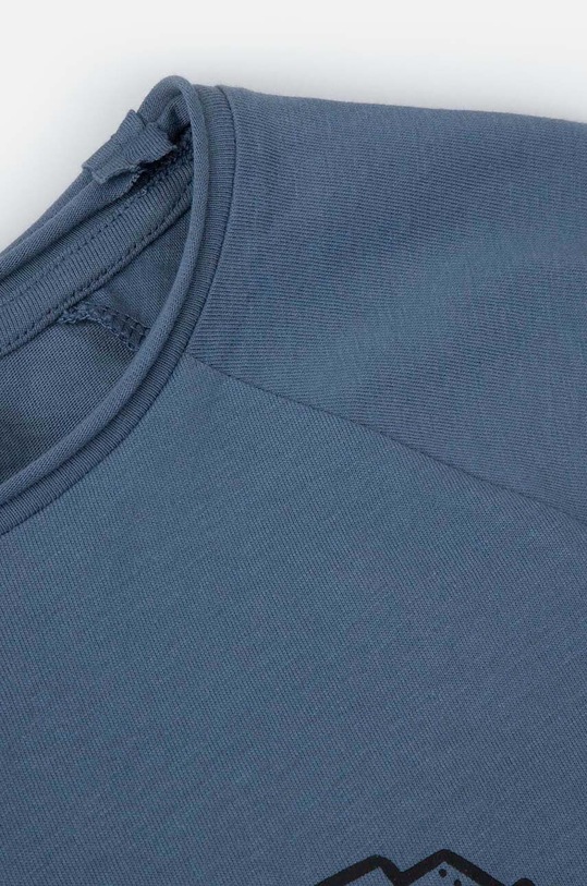 Coccodrillo longsleeve bawełniany dziecięcy niebieski WC4143102DEK