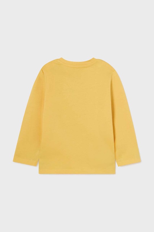 Mayoral longsleeve bawełniany niemowlęcy 1033.3C.Baby.PPYH żółty SS24