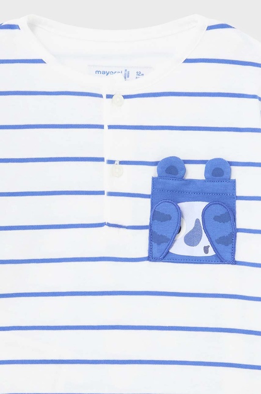 CHLAPEC Dětské bavlněné tričko s dlouhým rukávem Mayoral 1035.3H.Baby.PPYH modrá