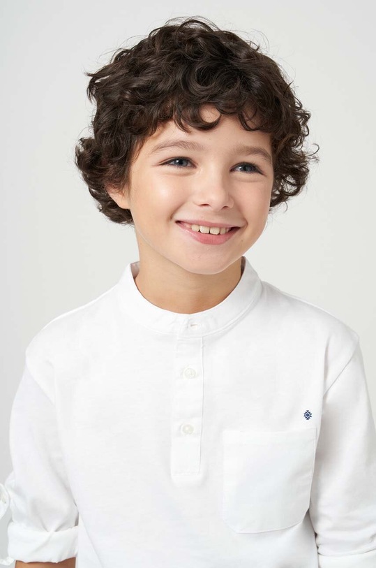 Παιδικό βαμβακερό μακρυμάνικο Mayoral 6126.7A.Junior.PPYH λευκό