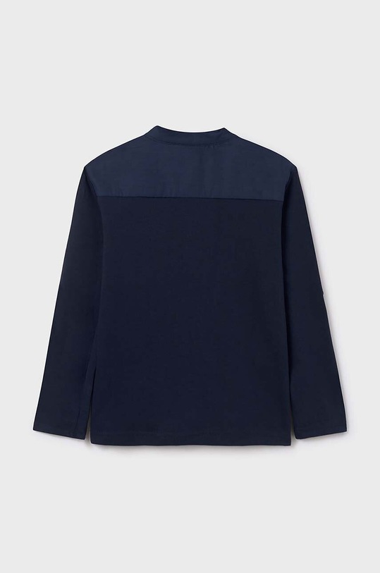 Mayoral longsleeve bawełniany dziecięcy 6126.7A.Junior.PPYH granatowy SS24