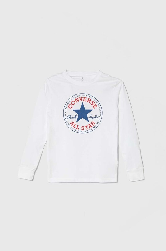 Converse longsleeve din bumbac print alb 966243