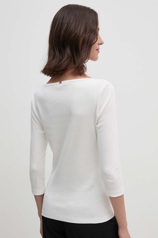 Ρούχα Βαμβακερή μπλούζα με μακριά μανίκια Tommy Hilfiger WW0WW40589 λευκό